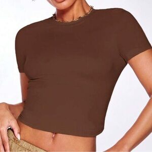Brown Women's Crop Top